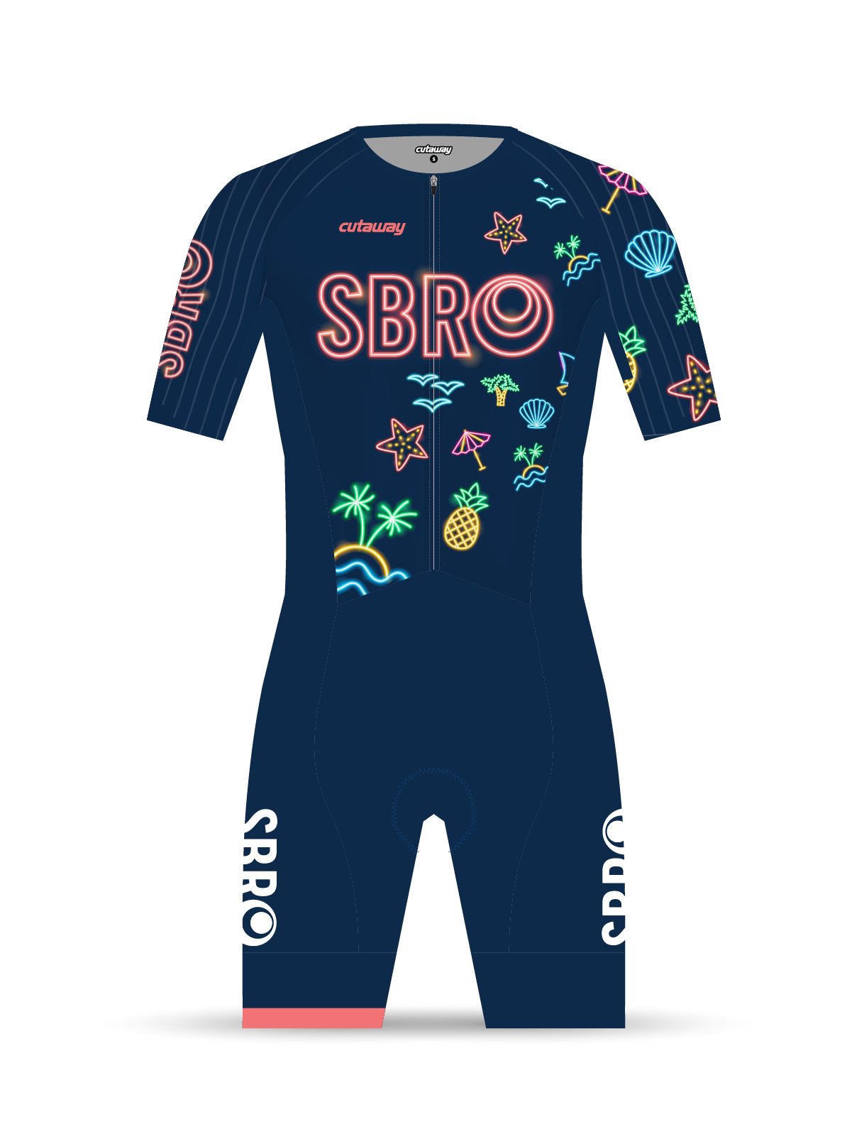SBRO Short Sleeve Triathlon Suit - NEON