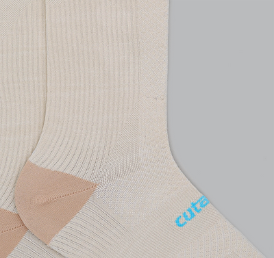 The Cutaway Sock - Crema Neon